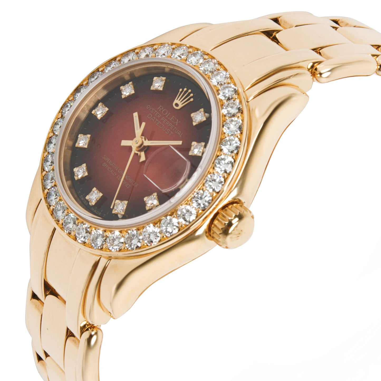 Rolex Pearlmaster 69298 Womens Watch in 18kt Yellow Gold