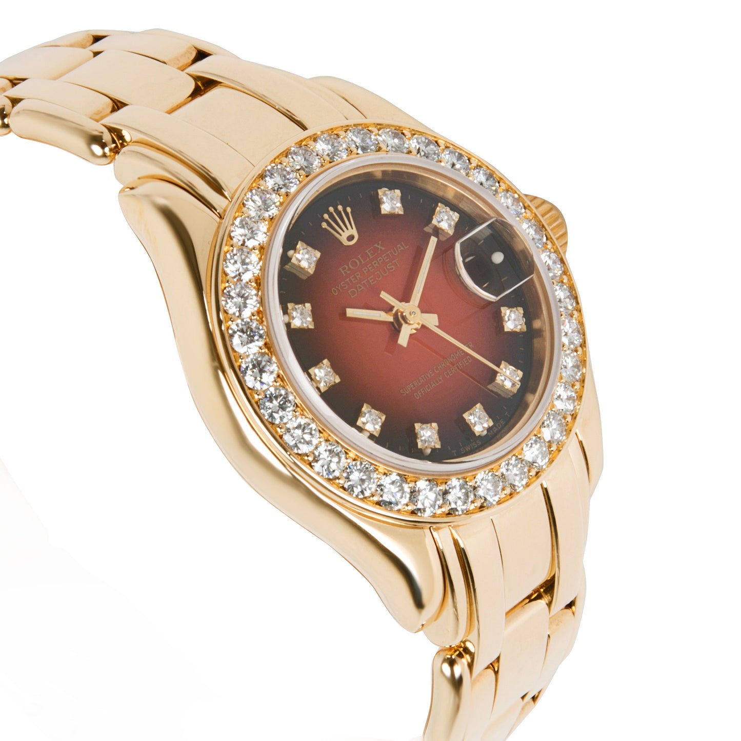 Rolex Pearlmaster 69298 Womens Watch in 18kt Yellow Gold