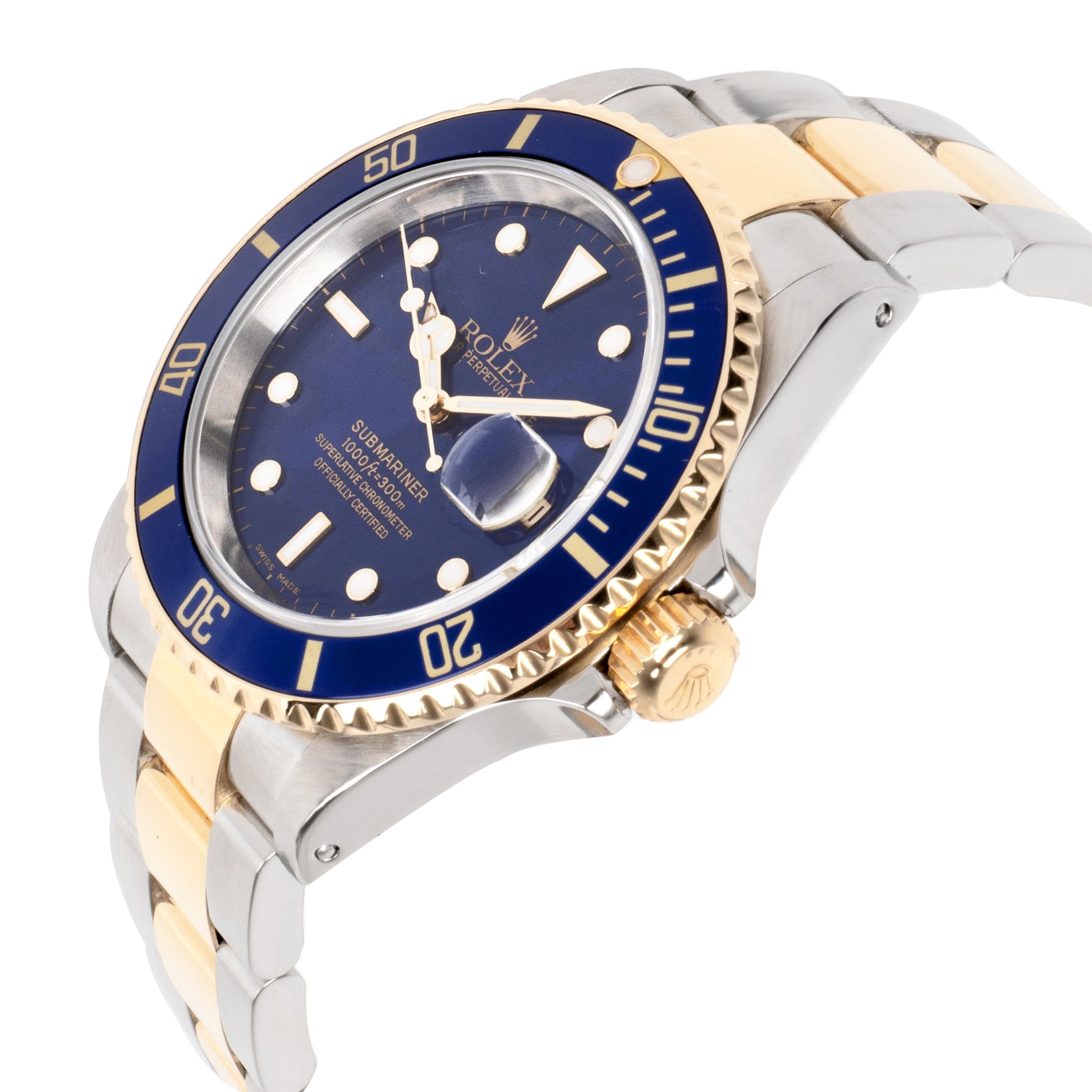 Rolex Submariner 16613 Mens Watch in 18kt Yellow Gold/Steel