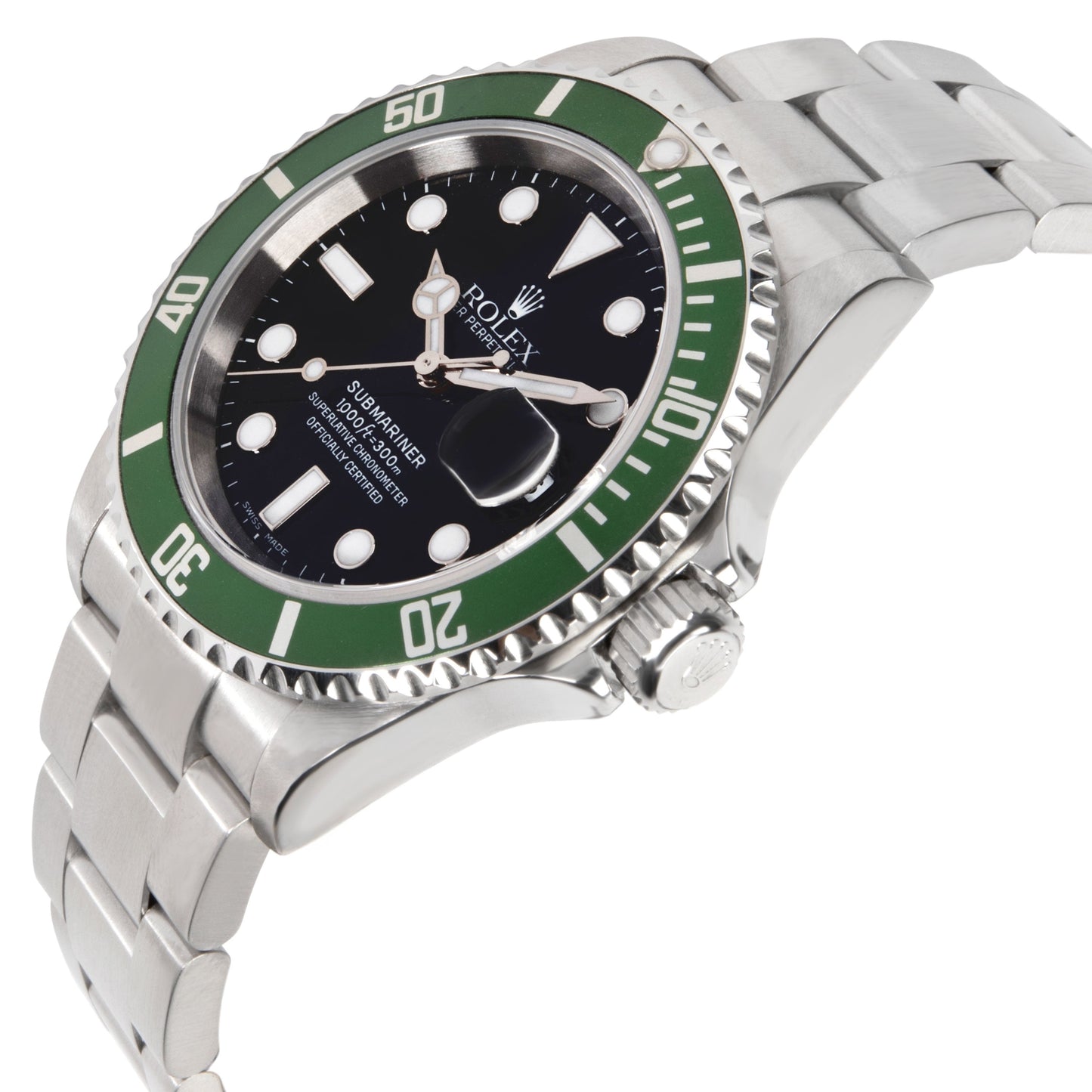 Rolex Submariner 16610V Kermit Mens Watch in Stainless Steel