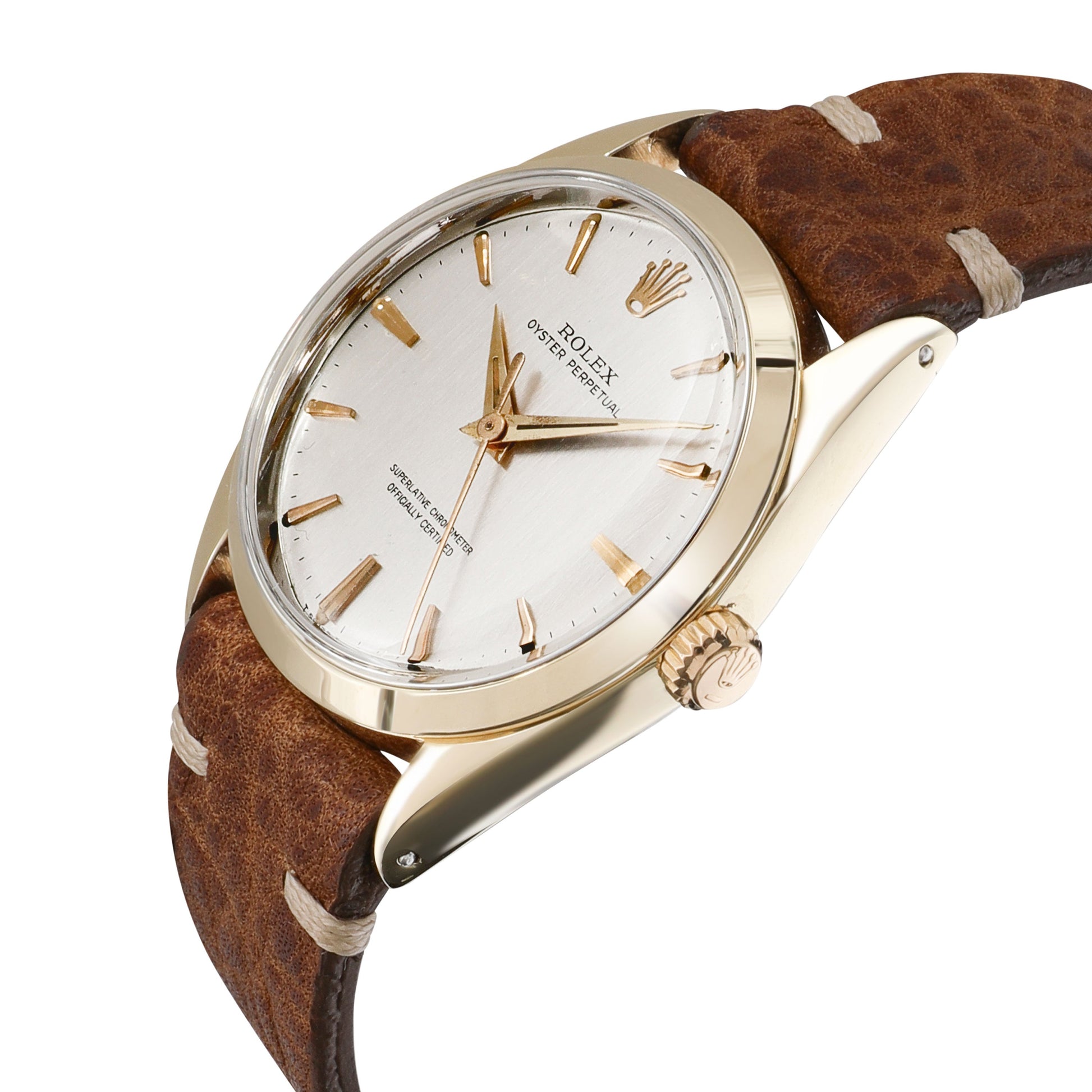 Vintage Rolex Oyster Perpetual 1024 Mens Watch in Gold Shell