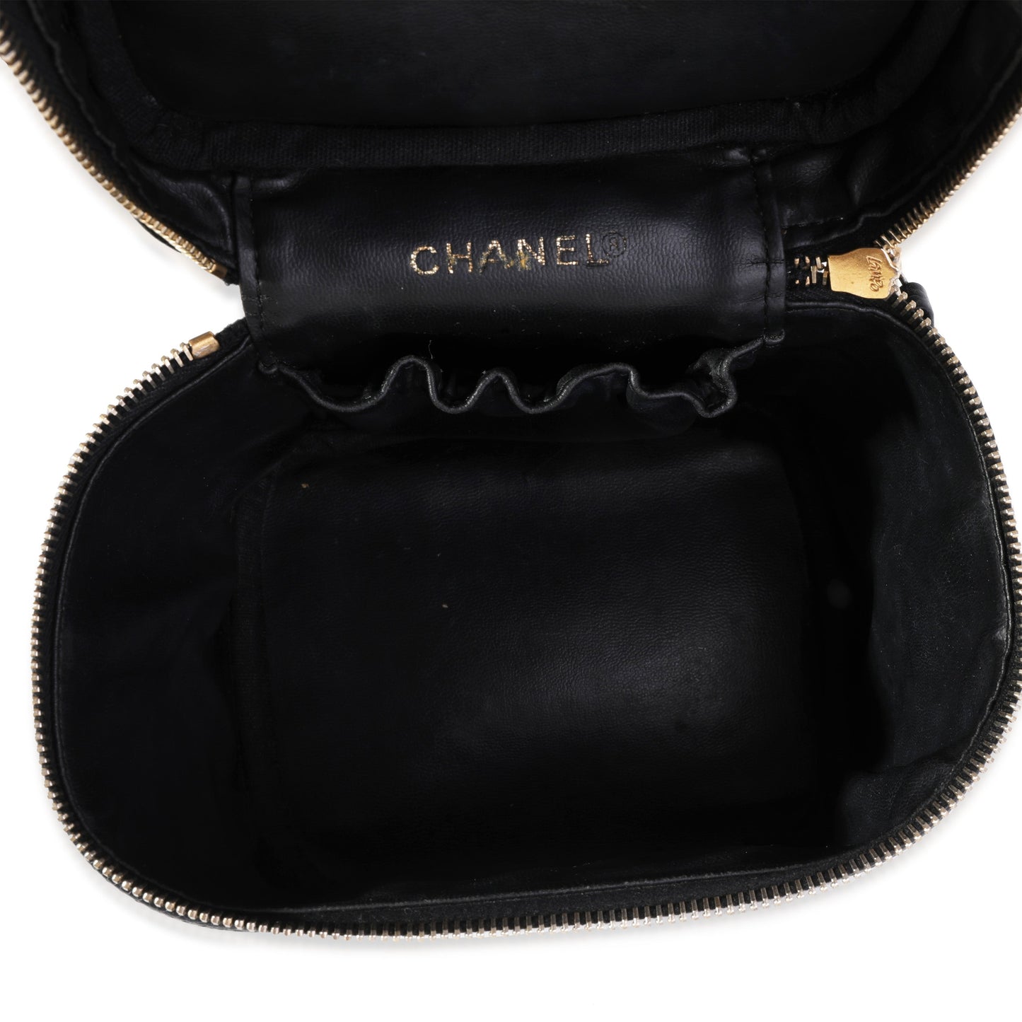 Vintage Black Caviar Vanity Case Handbag
